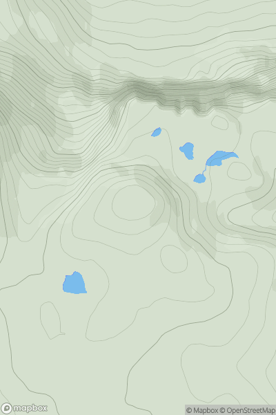 Thumbnail image for Meall a' Choire Ghlais [Loch Broom to Strath Oykel] showing contour plot for surrounding peak